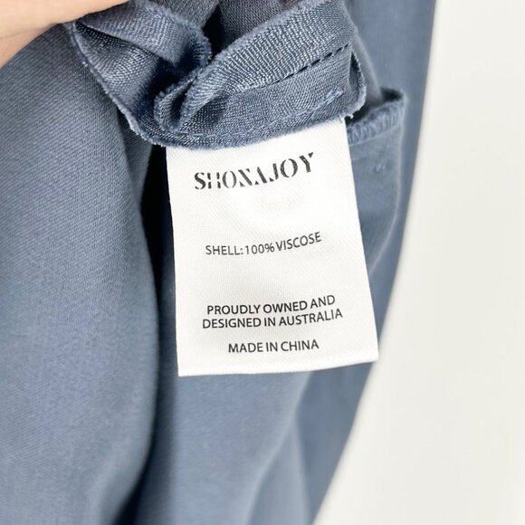 NWT Shona Joy La Lune Button Front Bias Slip Dress in Blue Smoke - Picture 9 of 10